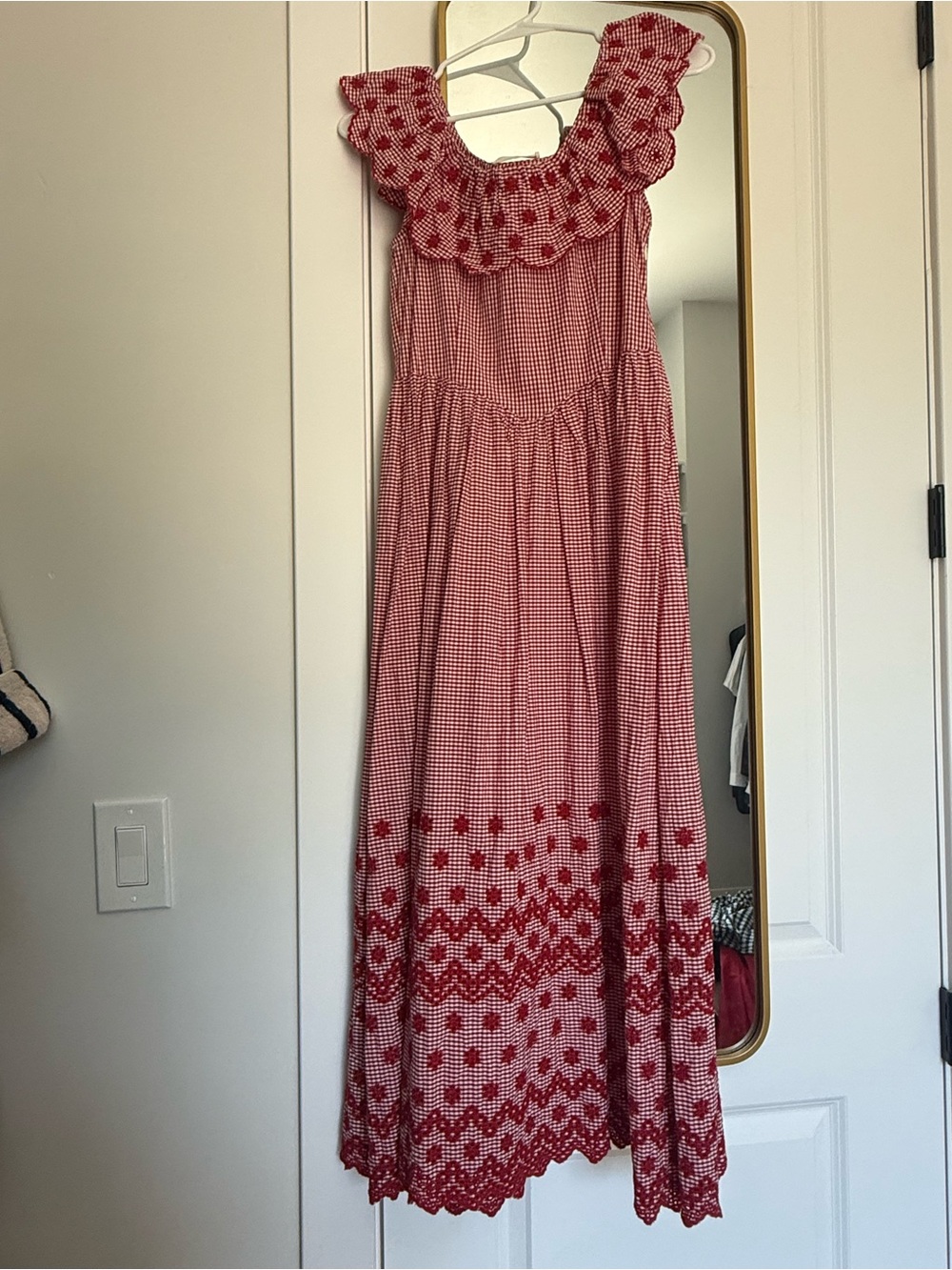 Doen Liesel red gingham dress